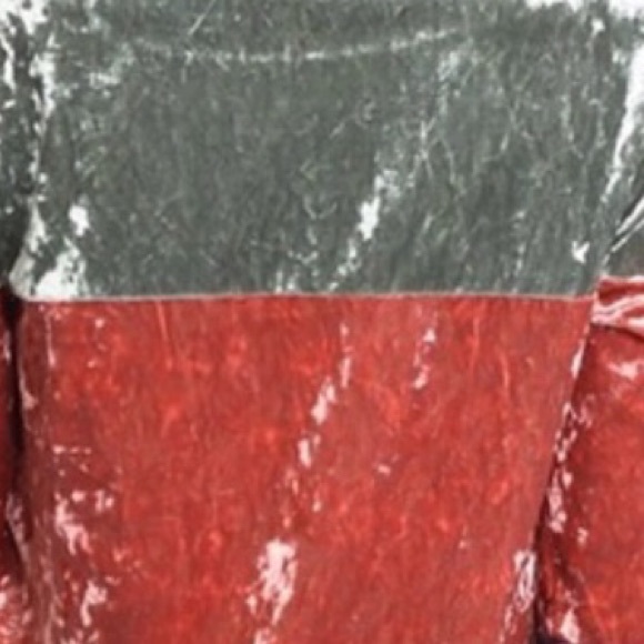 ❌DONATED❌Blue Gray Multicolor Block Crushed Velour Midi Dress - Picture 5 of 9